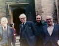 Ludwig Lachmann, Friedrich Hayek, Walter Block et Murray Rothbard, Windsor, 1976.jpg